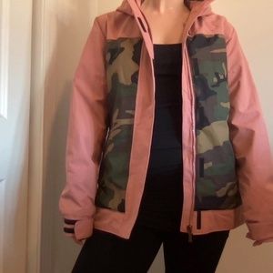 Aperture Pink and Camo Winter Coat. Size S.
